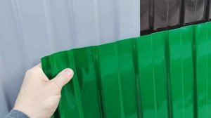 пластиковый профлист ПЭТ зелёный