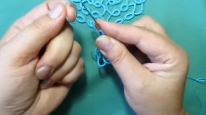 Фриволите иглой.  Салфетка 1.( Советы для начинающих)