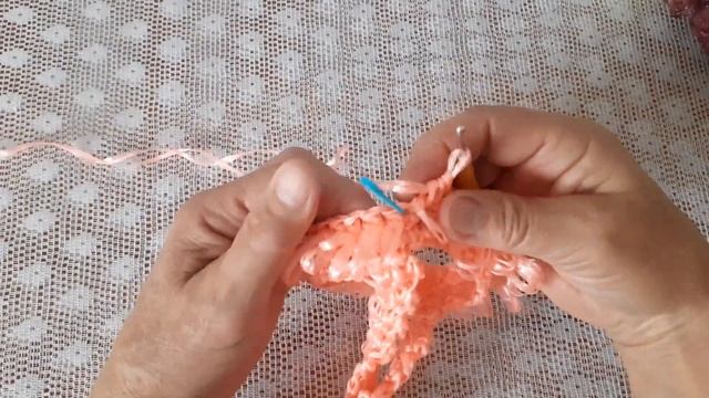 Мочалка вязаная крючком , просто замечательная!