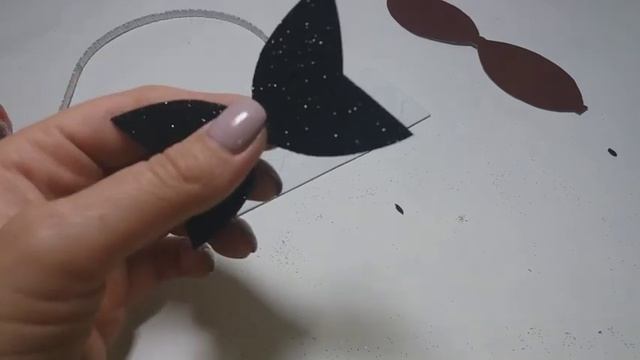 Бантик из ФОАМИРАНА на ободке/ Как сделать бантик из фома/ Рукодельница DIY