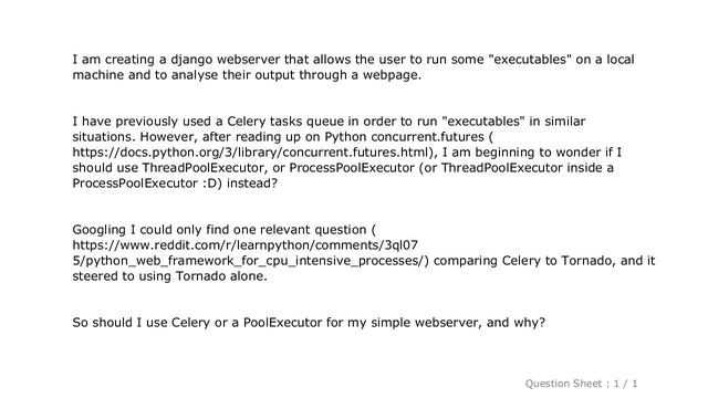 Django : Celery vs. ProcessPoolExecutor / ThreadPoolExecutor смотреть онлайн