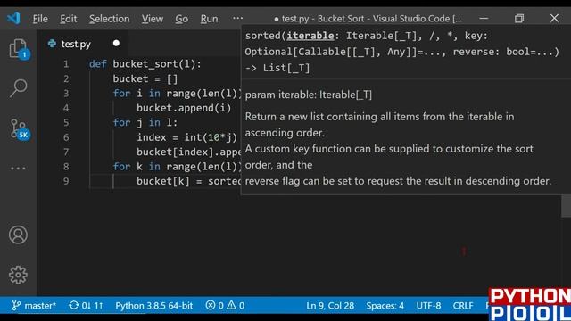 Bucket Sort Algorithm in Python With Program