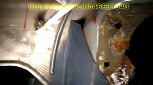 Мазда 323. ч.1. Меняем пороги, ремвставки на арки. Кузовной ремонт.