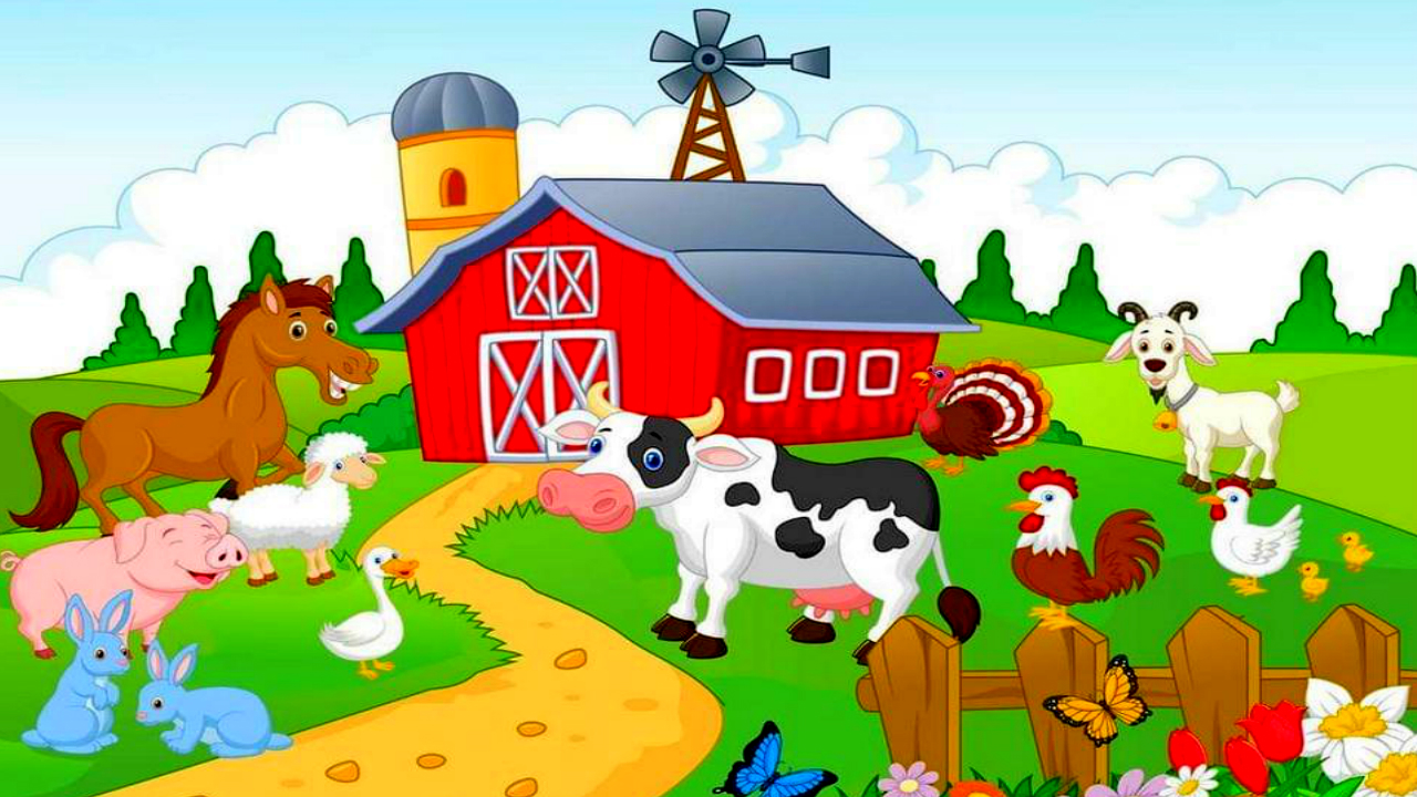 On the farm картинки для детей