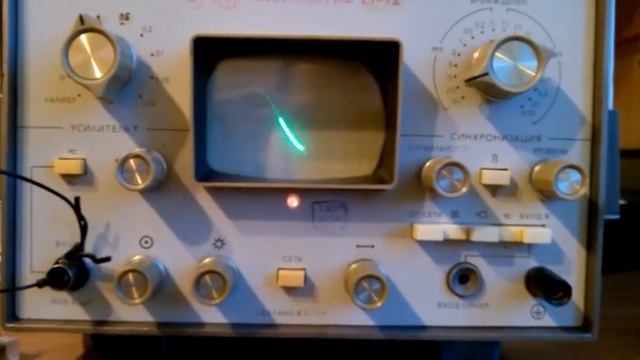 Осциллограф С1-72 и генератор синуса на ATmega8
