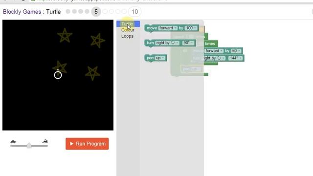 Blockly Games - Solution Turtle 5 смотреть онлайн