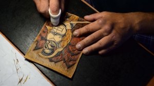 Тонируем рисунок на коже . Портмоне Рыцарь. 3 ч. Эксклюзивные изделия из кожи.