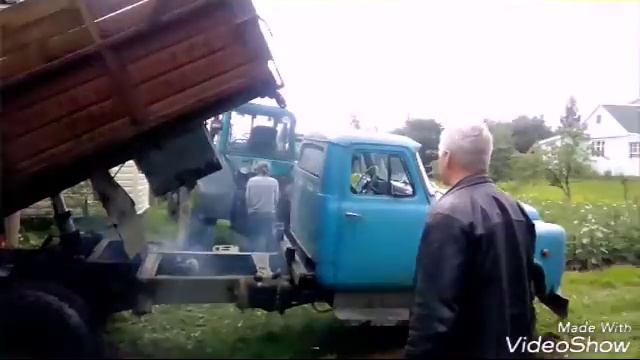 ГАЗ-53 перевернулся