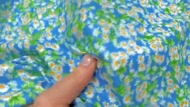 Перкаль "Ромашка луговая" цв.голубой, ш.1.5м, хлопок-100%, 105гр/м.кв Артикул 13878 смотреть онлайн