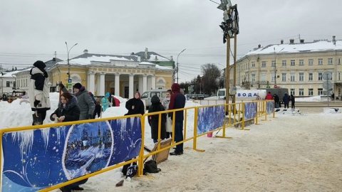 Подготовка к Фестивалю Скульптур из снега в Костроме 09.02.2023