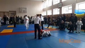 Марк  7 лет. 1е место на первых соревнованиях , рукопашный бой. БФ "Надежда". Донецкая обл.