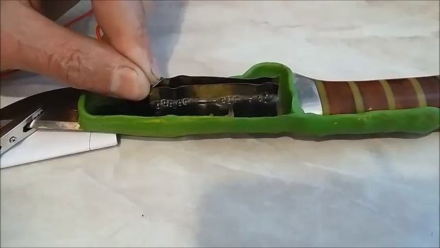 Травление рисунка на ноже. смотреть онлайн