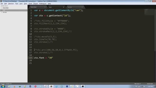 html5 CANVAS: Getting Started, Part 1/2