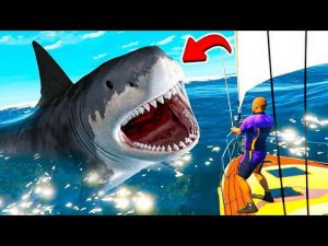 ПОЙМАЛ МЕГАЛОДОНА НА РЫБАЛКЕ В МАРИАНСКОЙ ВПАДИНЕ в ГТА 5 МОДЫ! ОБЗОР МОДА в GTA 5 ВИДЕО MODS