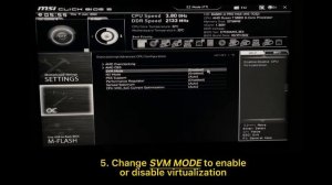 Enable / Disable Virtualization for the latest MSI BIOS 2022