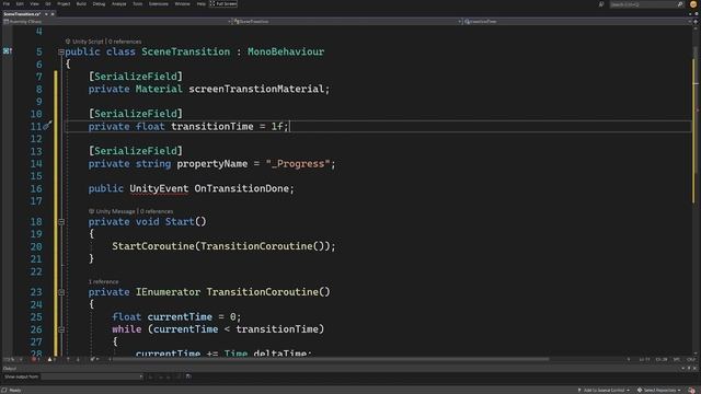 Custom scene transition effect in Unity