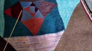 как легко связать плед из остатков пряжи спицами