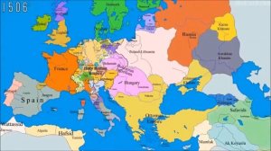 Карта Европы с 1000 по 2000 годы за 11 минут