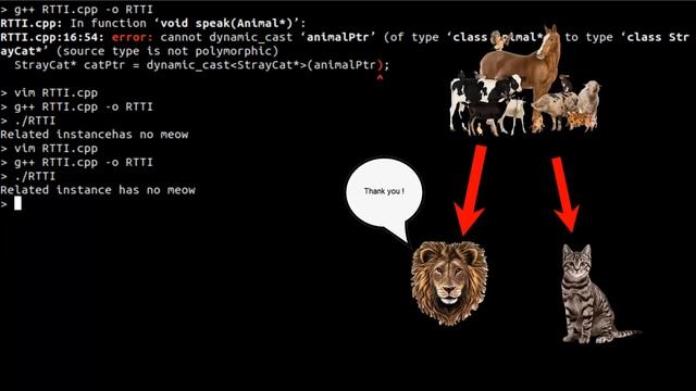 Dynamic cast c++ Runtime Type Identification example why we use dynamic cast - RTTI смотреть онлайн