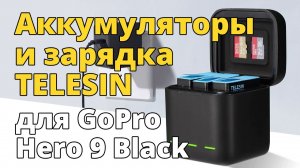 Аккумуляторы и зарядное устройство TELESIN для GpPro HERO 9 Black. Обзор и отзыв