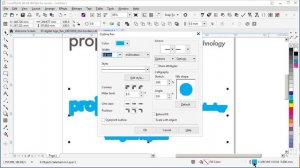 Create a simple cut line around complex text object using Corel Draw