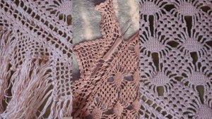 Шаль крючком "ПАУЧКИ и РОМБЫ"  (вступление, обзор) #шалькрючком