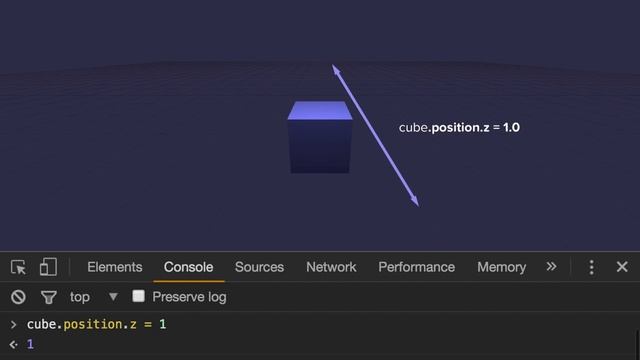 Three.js - Console