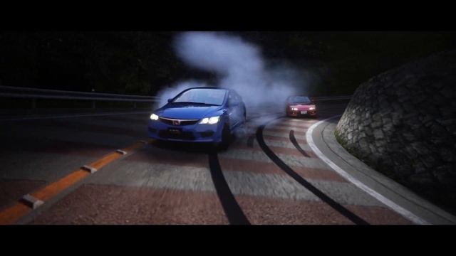 Civic FD2 Vs Silvia S15 Touge Battle | Assetto Corsa (4K) смотреть онлайн