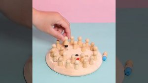 Детская деревянная головоломка с памятью, шахматная игра