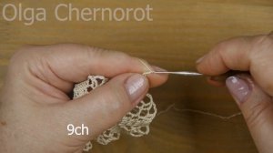 Нежный ажурный мотив крючком для скатерти или салфетки Оpenwork crochet motif for tablecloth