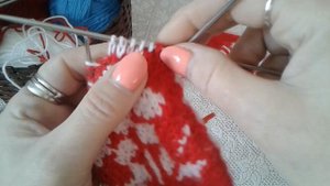 ЖАККАРД без протяжек//моё умение вязания//                  #жаккард#вяжемварежки