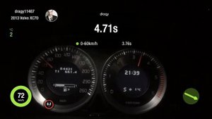 Разгон 0-100 Volvo XC70 D4 Reborn Tech Stage1+