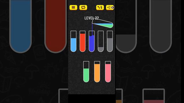 Water Sort Puzzle Уровень 20-25 Прохождение смотреть онлайн
