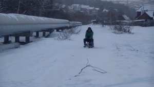 Снегоход из бензопилы и снегоката своими руками.Иркутск
