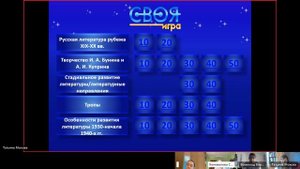 "Своя игра" (готовимся к ЕГЭ по литературе)