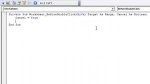Excel 2010 VBA Tutorial 36   Events   Double Click