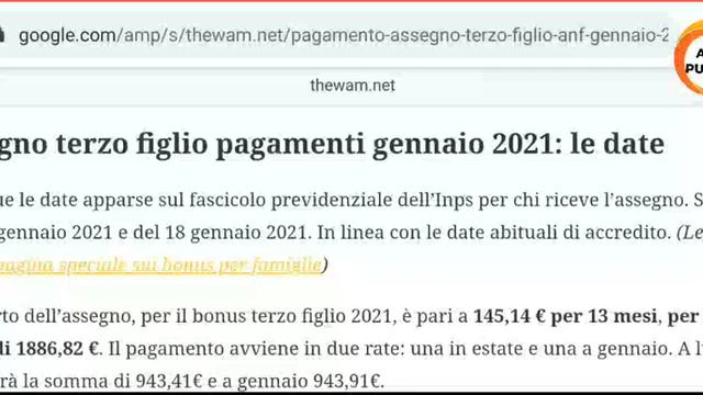 Bonus 1000€ Data di Pagamento | Bonus Anf Comuni 943,41€ +943,91€ = 1886.82€ смотреть онлайн