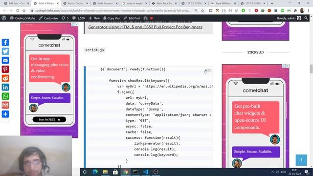 Build a Wikipedia Page Viewer Search Engine and Random Wikipedia Article Generator in Javascript смотреть онлайн