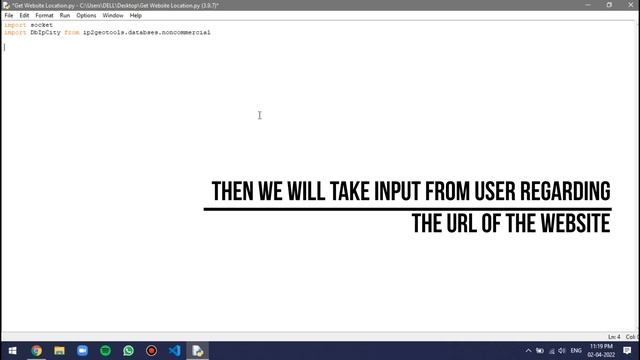 Get any website's location from a URL using Python #website location