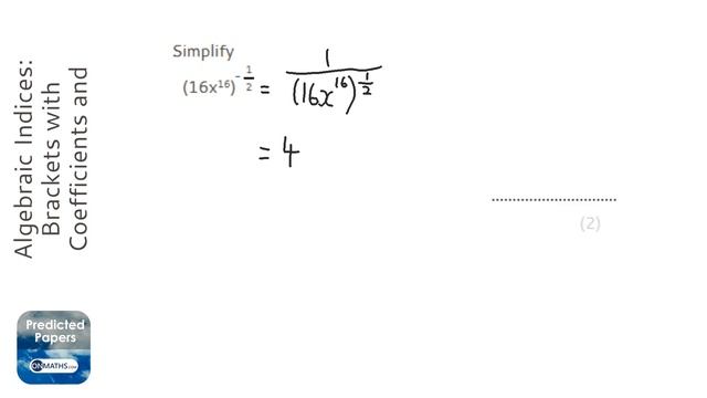 Algebraic Indices: Brackets with Coefficients and Negative Fraction Index (Grade 7) - OnMaths смотреть онлайн