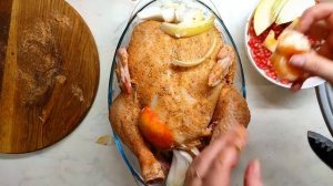 Курица с гранатом в духовке