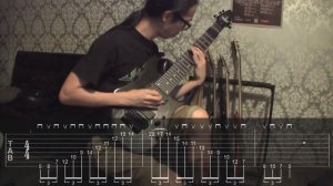 Ibanez Prestige RG2228 - 8 string arpeggio lick with tab