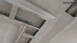 светлый зал : тройная подсветка потолка. Потолок из гипсокартона #26