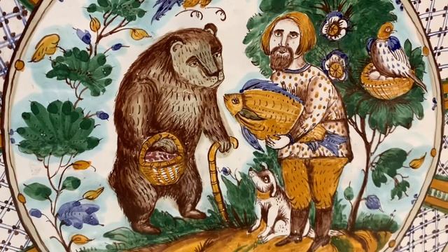 Гжельская майолика. Кумган.