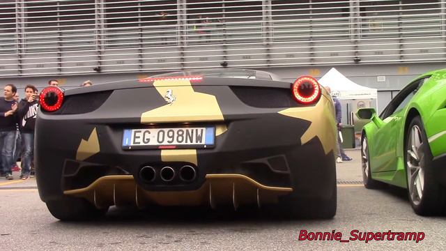 Lamborghini Huracan vs Ferrari 458 Italia SOUND BATTLE! смотреть онлайн