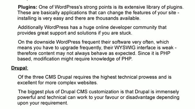 Wordpress, Joomla or Drupal Choose Best CMS for Website Development