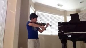 Patrick N. playing violin Mazurka by Baklanova