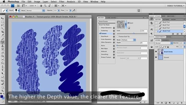 Brushes 4 - Textures - Photoshop Tutorial смотреть онлайн
