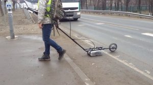 Георадар. Георадарное сканирование на трассе А-103. Поиск пустот и коммуникаций.