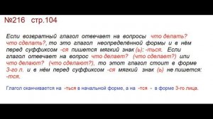 ГДЗ 4 класс, Русский язык, Упражнение. 216  Канакина В.П Горецкий В.Г Учебник, 2 часть